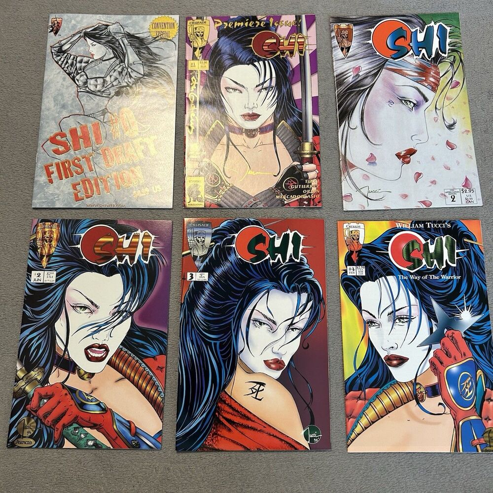 Shi Way of the Warrior Comic Lot 1-10 + Avengelyne Crossover & #0 First Draft